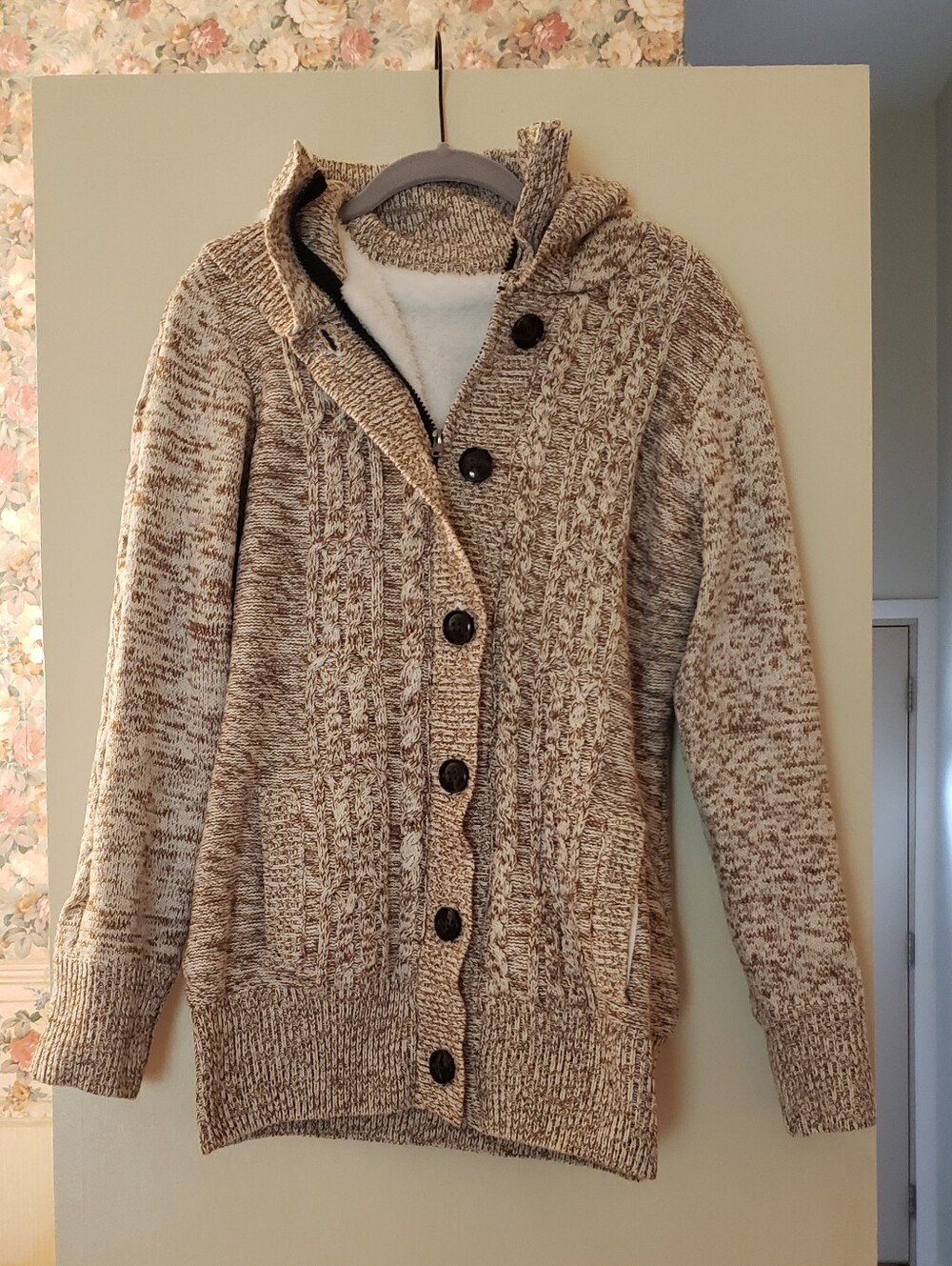 Hooded Fleece Lined Cardigan